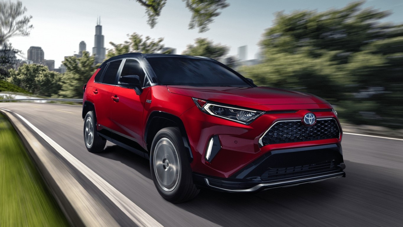 2021 Toyota Rav4 Prime Supersonic RED With Midnight Black Metalic Roof