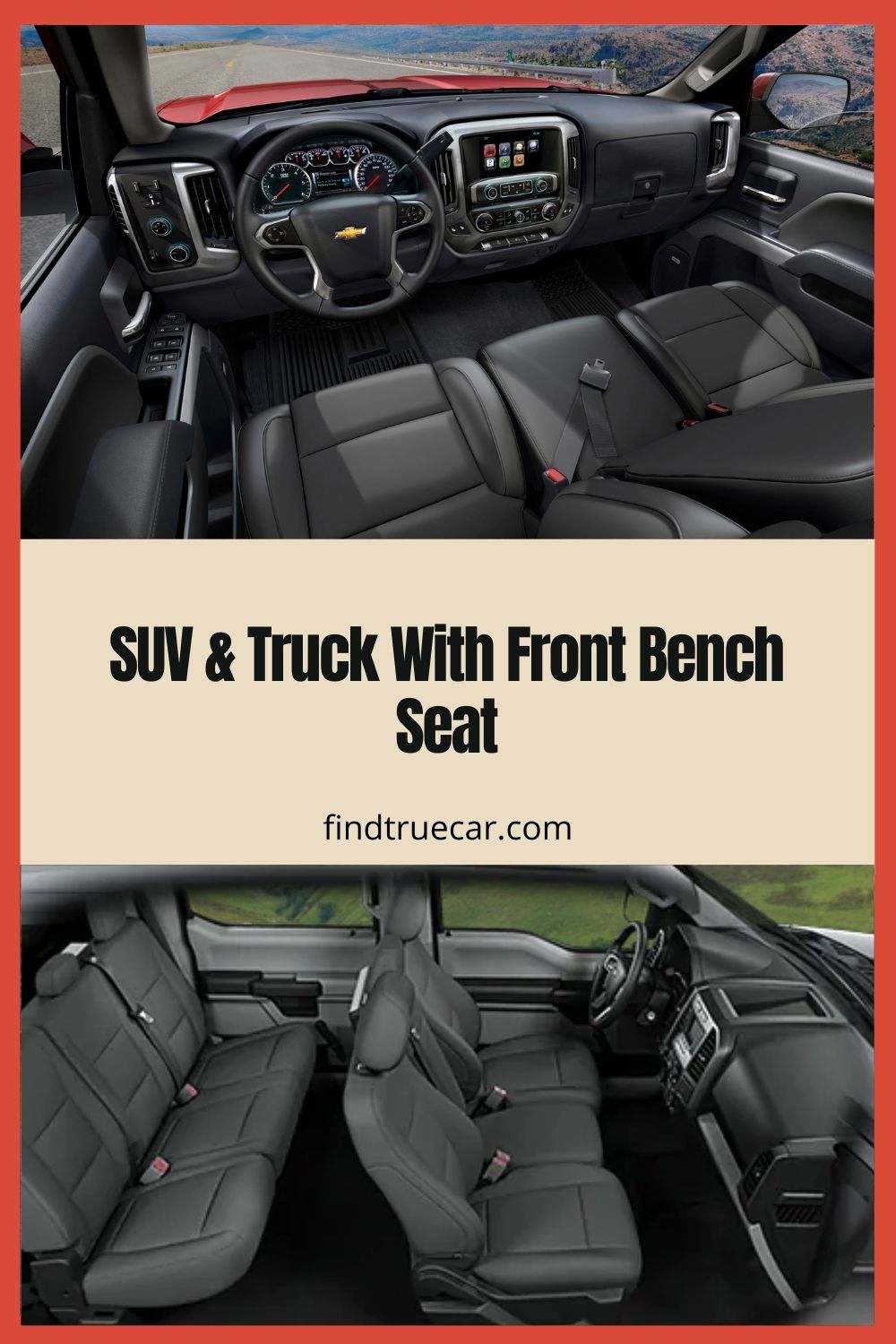 SUV and Truck With Front Bench Seat