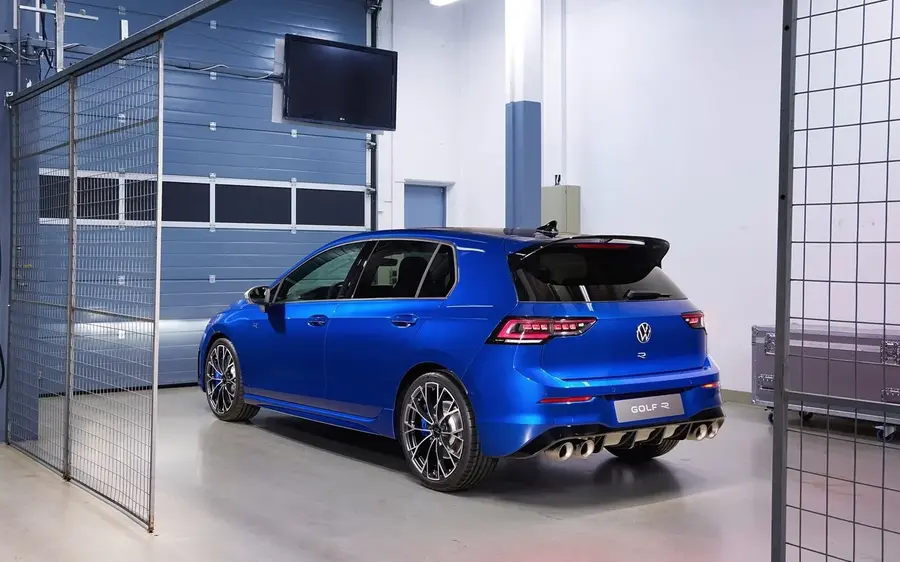 Blue Volkswagen Golf R